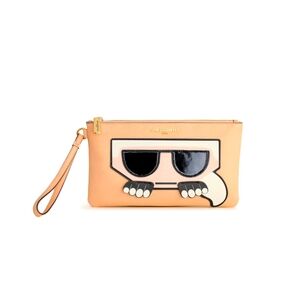🆕KARL LAGERFELD Maybelle Wristlet Fwn/Blk